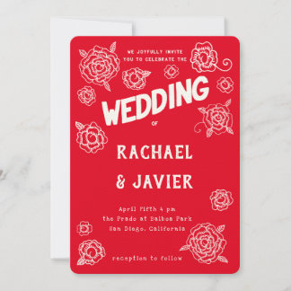 Salsa Rose wedding invitation Einladung