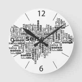 Salsa Runde Wanduhr
