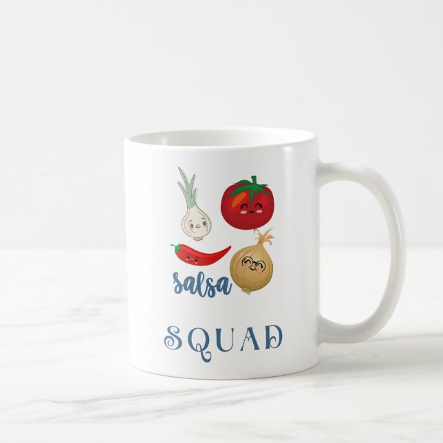 Salsa Squad Niedlich Food Spaß Zitat Funny Kaffeetasse (Rechts)