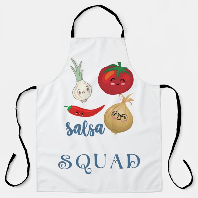 Salsa Squad Niedlich Food Spaß Zitat Funny Schürze (Vorderseite)