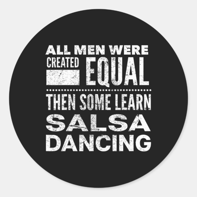 Salsa Tancing Latin Lover Dancers Fun Statement Al Runder Aufkleber (Vorderseite)