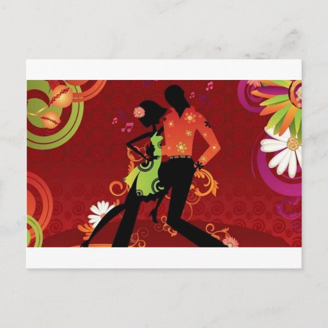 Salsa Tanz Postkarte (Vorderseite)