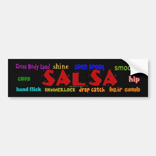 Salsa-Tanzen-Liebhaber-Tanz bewegt Autoaufkleber (Vorne)