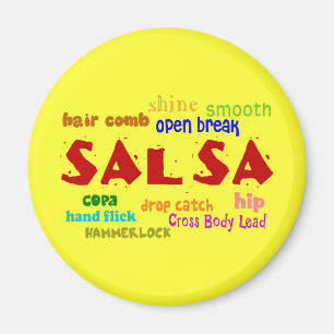 Salsa-Tanzen-Liebhaber-Tanz-Bewegungen und Magnet
