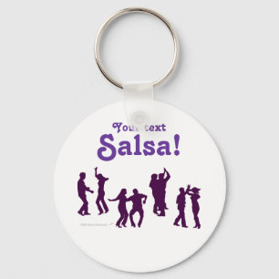 Salsa-Tanzen-Pose-Silhouetten kundenspezifisch Schlüsselanhänger