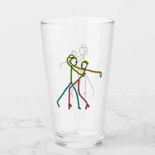 Salsa tanzende Figuren Glas