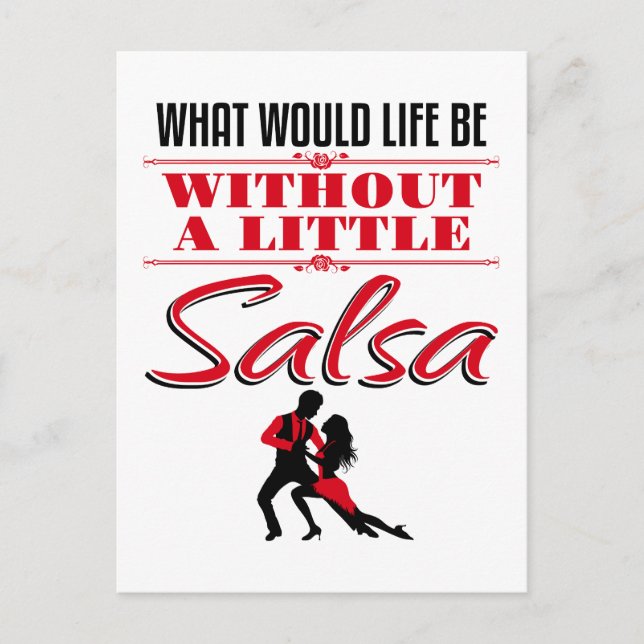 Salsa Tänzer tanzen, was das Leben wäre Postkarte (Vorderseite)