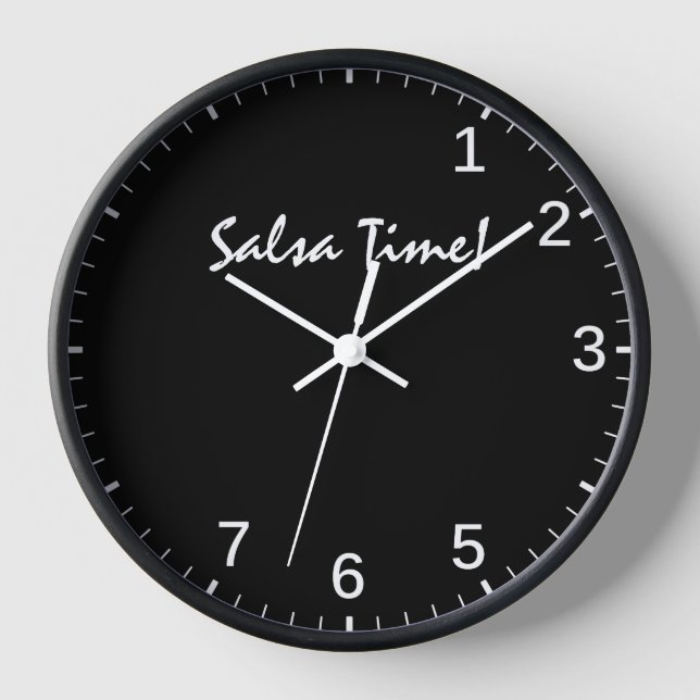 Salsa Time Clock - Funny Latin Dance Step Timing Uhr (Vorderseite)
