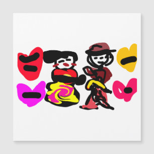 Salsa Valentinstag Pop Magnetkarte
