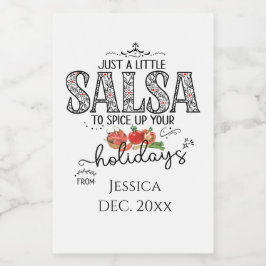 Salsa verwöhnt Ihren Urlaub mit Blumenrot Lebensmitteletikett
