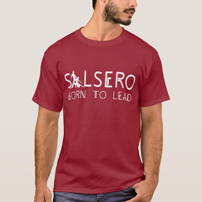 SALSERO - GEBOREN, mit Tanzenpaare T - Shirt ZU (Vorderseite)