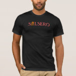 Salsero Salsa-Tänzer-Mann mit T-Shirt<br><div class="desc">Dieses Salsatanz-Liebhabert-shirt für Männer sagt "Salsero, ", das männlichen Salsatänzer bedeutet, auf spanisch. Der erste Buchstabe A ist eine Silhouette eines Paares, das eine Salsatanzendrehbeschleunigung, mit dem Haarfliegen der Frau tut. Klicken fertigt besonders an, um die Farbe der Buchstaben zu ändern, wenn Sie wollen. Sie können diesen Entwurf auf anderen...</div>