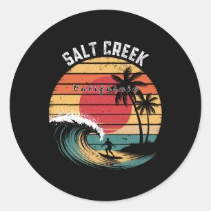 Salt Creek Beach Kalifornien Strand Surfen  Runder Aufkleber