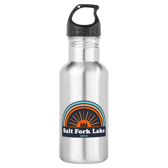Salt Fork Lake Ohio Rainbow Edelstahlflasche (Vorderseite)