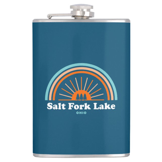 Salt Fork Lake Ohio Rainbow Flachmann (Vorderseite)