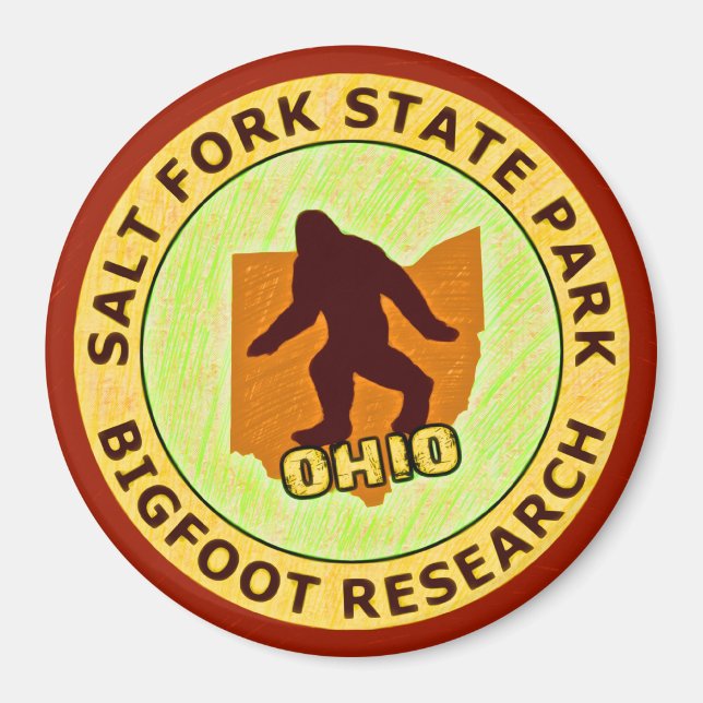 Salt Fork Staat Park Bigfoot Research Magnet (Vorne)