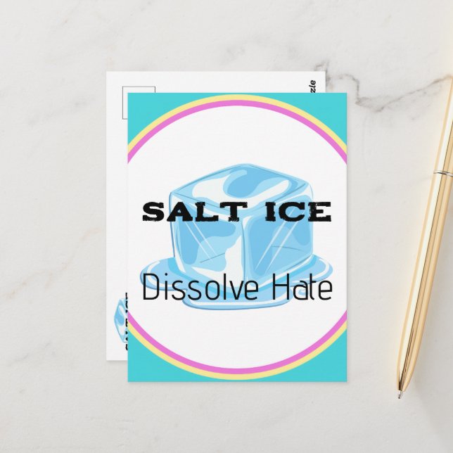 Salt Ice Sticker Postkarte (Vorderseite/Rückseite Beispiel)