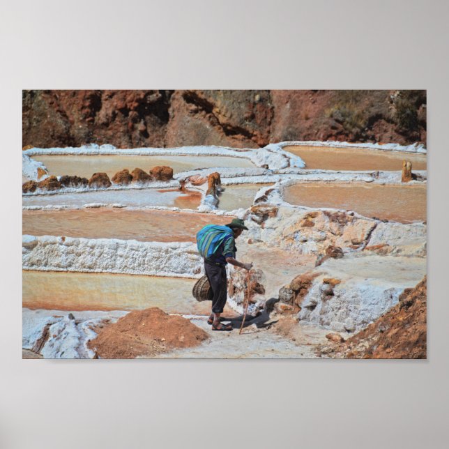 Salt in Maras, Peru Poster (Vorne)