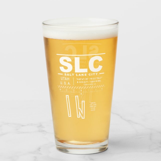 Salt Lake City International Airport SLC Glas (Vorne (Gefüllt))