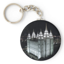 Salt Lake City LDS Tempel in der Nacht.