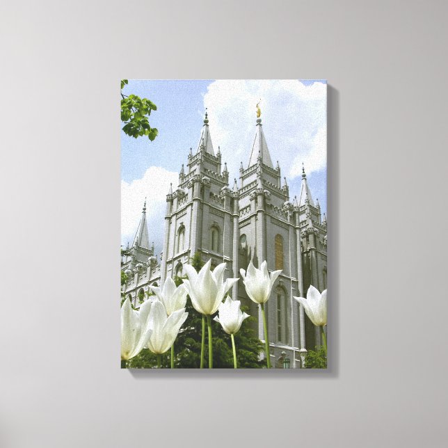 Salt Lake City LDS Tempel Leinwanddruck (Vorderseite)
