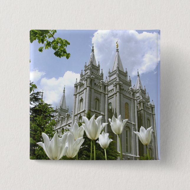 Salt Lake City Mormon Temple Button (Vorderseite)