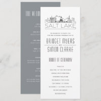 Salt Lake City Stilisierte Skyline | Hochzeitsprog