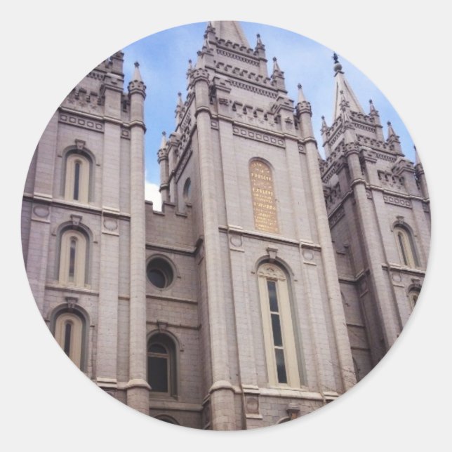 Salt Lake City Tempel Runder Aufkleber (Vorderseite)