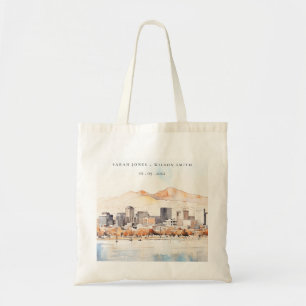 Salt Lake City, Utah Aquarell-Landschaft-Hochzeit Tragetasche