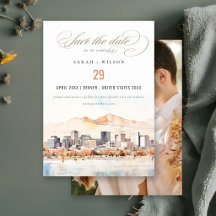 Salt Lake City Utah Aquarell-Landschaft Hochzeitsf
