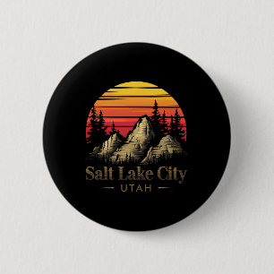 Salt Lake City Utah Bergwandern Souvenir Geschenk Button