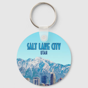 Salt Lake City Utah Downtown Vintag Schlüsselanhänger