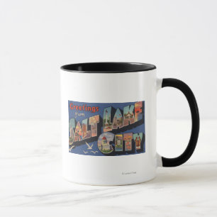 Salt Lake City, Utah - große Buchstabe-Szenen 2 Tasse