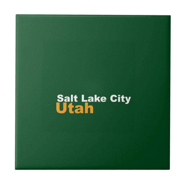 Salt Lake City, Utah Keramik Tile Fliese (Vorderseite)