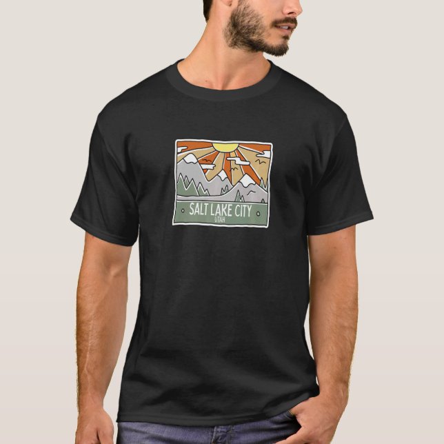 Salt Lake City Utah Mountains UT Vacation Souvenir T-Shirt (Vorderseite)