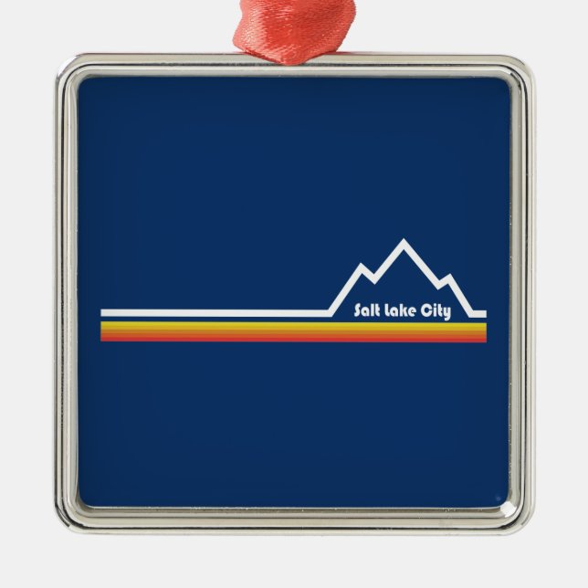 Salt Lake City, Utah Ornament Aus Metall (Vorne)