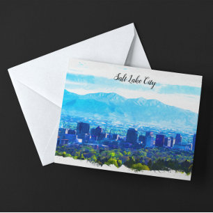 Salt Lake City Utah Panoramasicht Postkarte