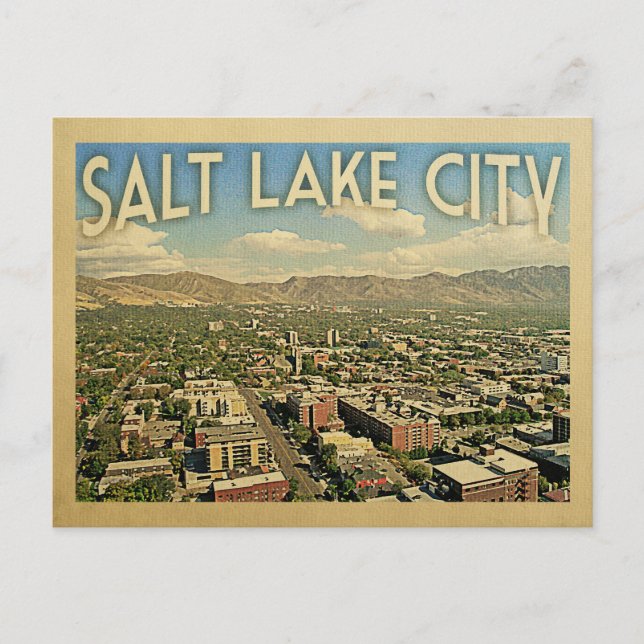 Salt Lake City Utah Postkarte (Vorderseite)