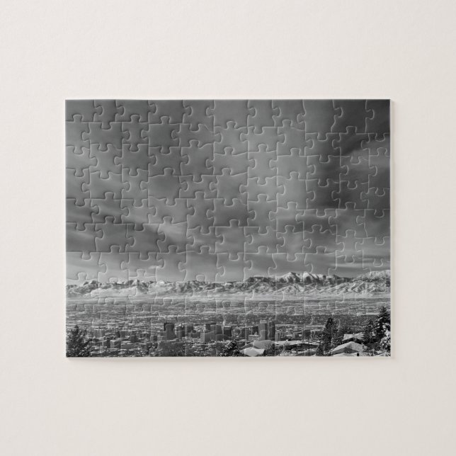 Salt Lake City, Utah - Schwarz und Weiß - 8 x 10 Z (Horizontal)