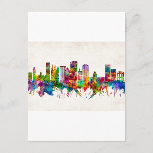 Salt Lake City Utah Skyline Einladungspostkarte (Vorderseite)
