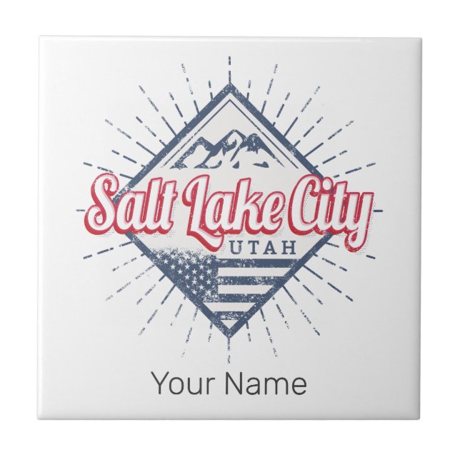 Salt Lake City Utah United Staaten Mountains USA Fliese (Vorderseite)