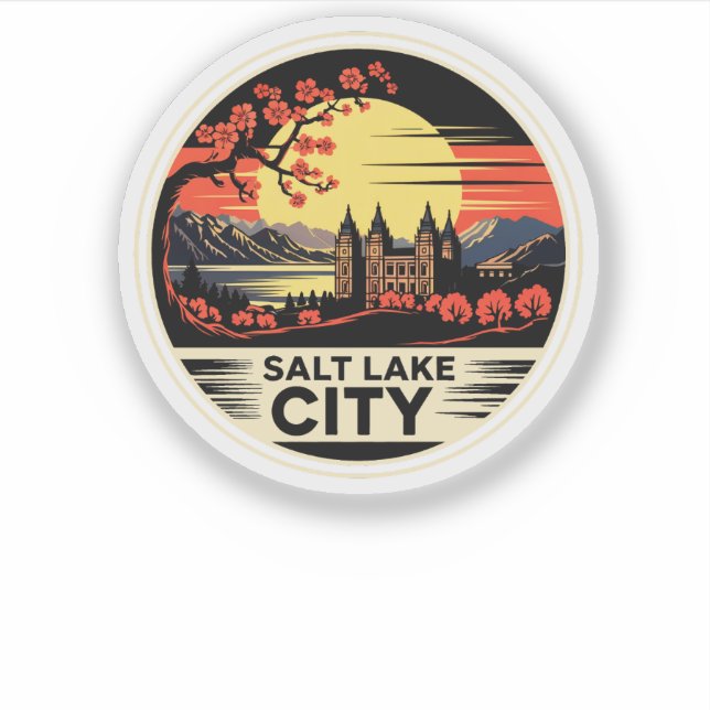 Salt Lake City Utah USA Aufkleber (Vorderseite)