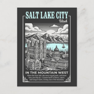 Salt Lake City Utah USA Postkarte