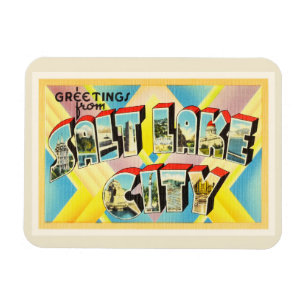 Salt Lake City Utah UT alte Vintage Reise-Andenken Magnet