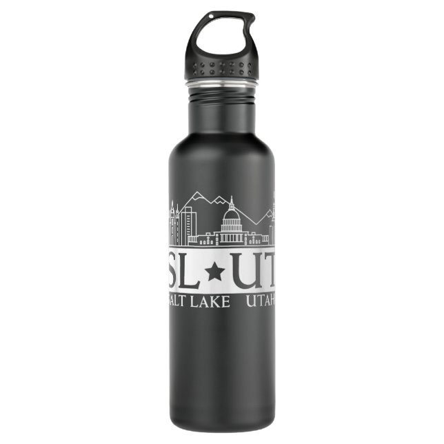 Salt Lake City Utah UT Hometown Home State Pride  Edelstahlflasche (Vorderseite)