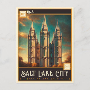 Salt Lake City, Utah   Vintage Postkarte