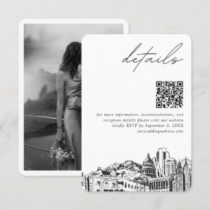 Salt Lake City Wedding Details QR Code Kleiner Begleitkarte