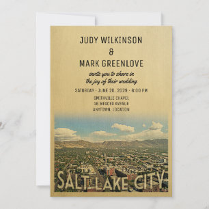 Salt Lake City Wedding Einladung Utah