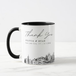 Salt Lake City Wedding Simple Custom Coffee Tasse