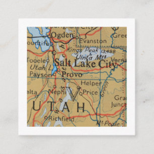 Salt Lake City Wir haben eine neue Adresskarte übe Begleitkarte